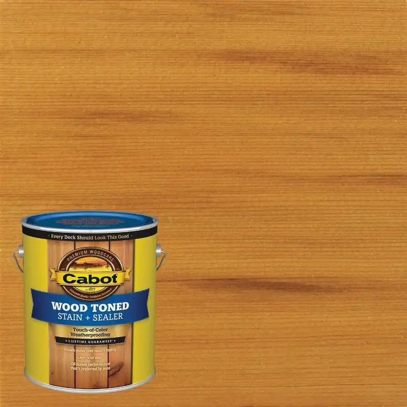 Cabot 140.0019202.007 VOC Wood Toned Deck & Siding Exterior Stain & Sealer, Cedar, 1 Gal.