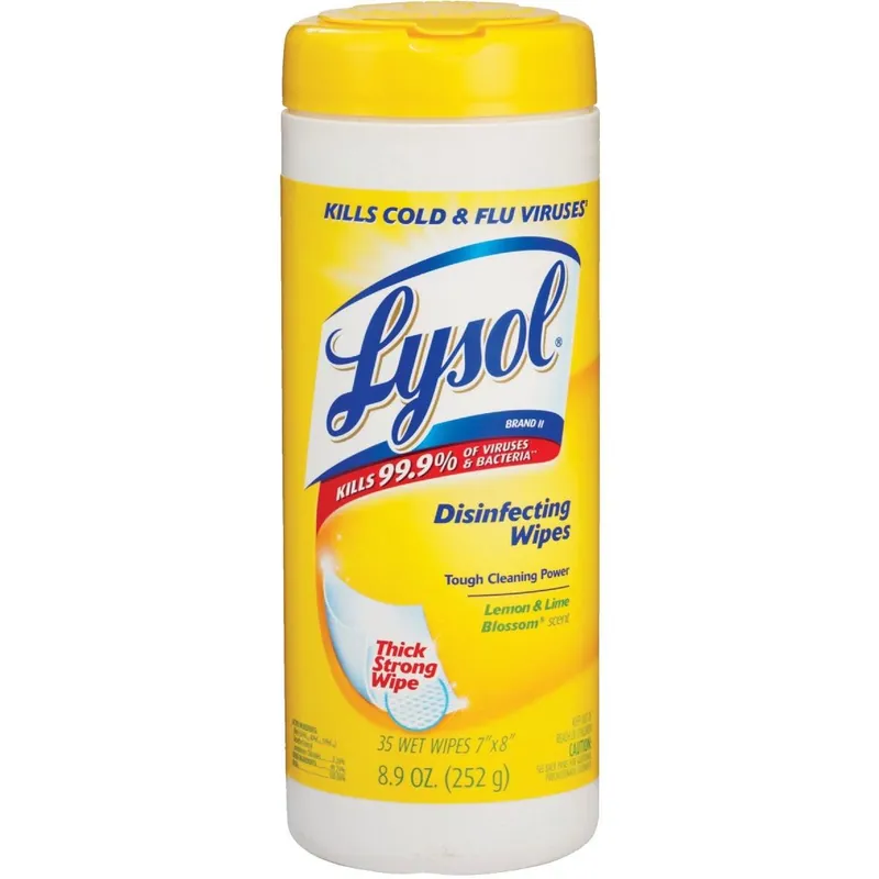 Lysol 1920081145 Lemon & Lime Blossom Sanitizing Wipes (35 Count)