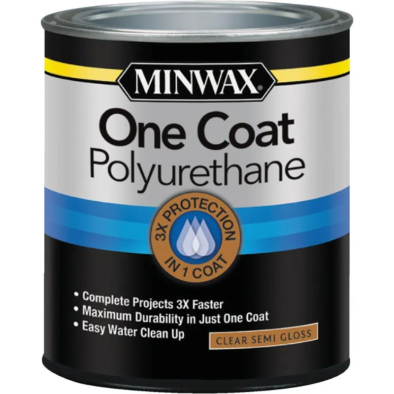 Minwax 356150000 One Coat 1 Qt Semi-Gloss Interior Polyurethane