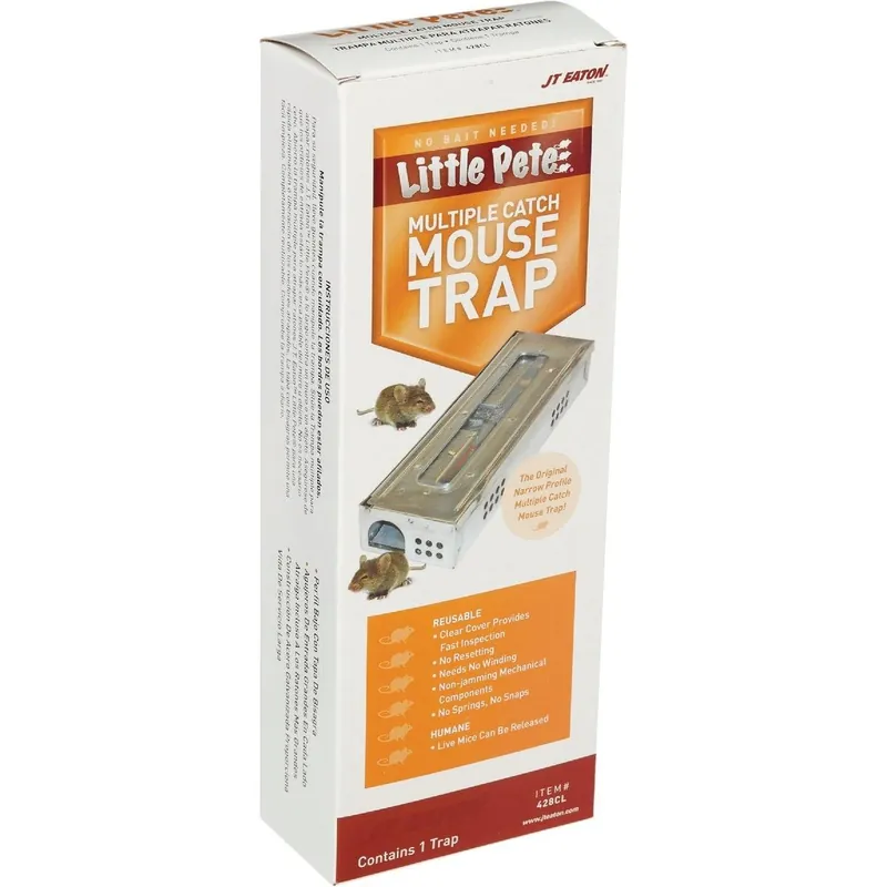 JT Eaton 428CL Little Pete Mechanical Mouse Trap with Clear Inspection Window (1-Pack)