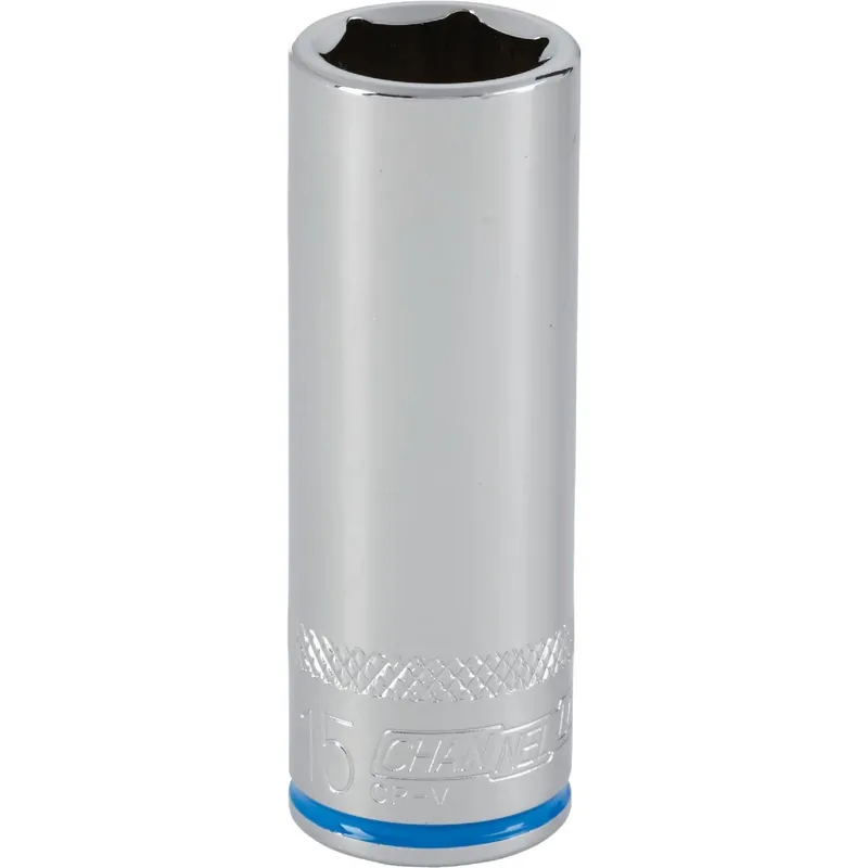 Channellock 389323 3/8 In. Drive 15 mm 6-Point Deep Metric Socket