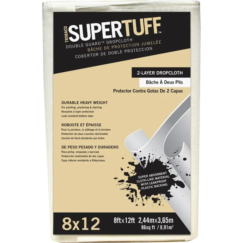 Trimaco 02601 SuperTuff 8 Ft. x 12 Ft. Double Guard Drop Cloth
