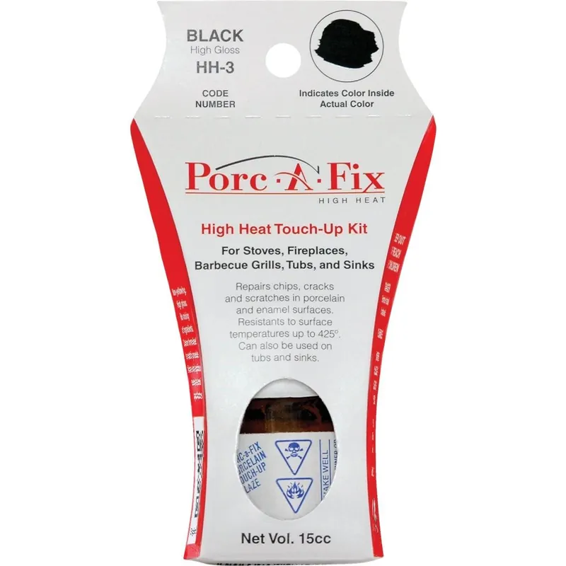 Fixture-Fix HH-3 Porc-A-Fix Black High Gloss Porcelain Touch-up Paint 15cc