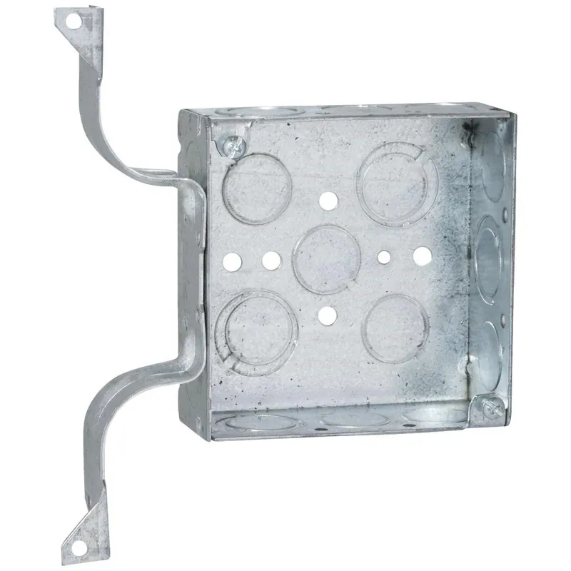 Southwire 52151-DWS-UPC W Bracket Mount 4 In x 4 In Square Box with Off-Center Knockouts