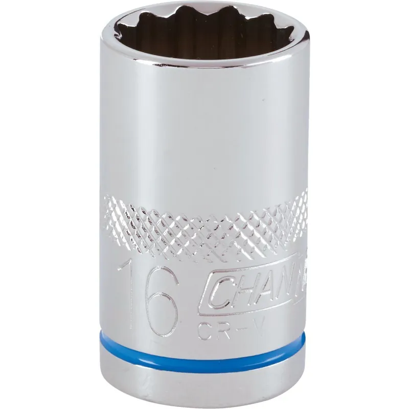 Channellock 397660 1/2 In. Drive 16 mm 12-Point Shallow Metric Socket