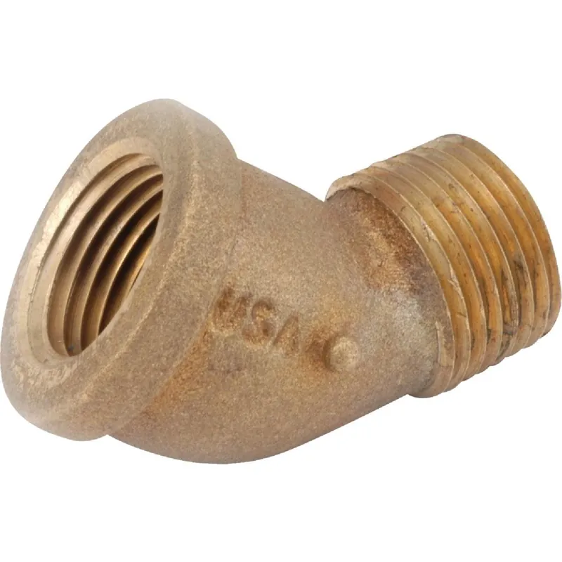 Anderson Metals 738124-06 3/8 In. 45 Deg. Street Red Brass Elbow (1/8 Bend)