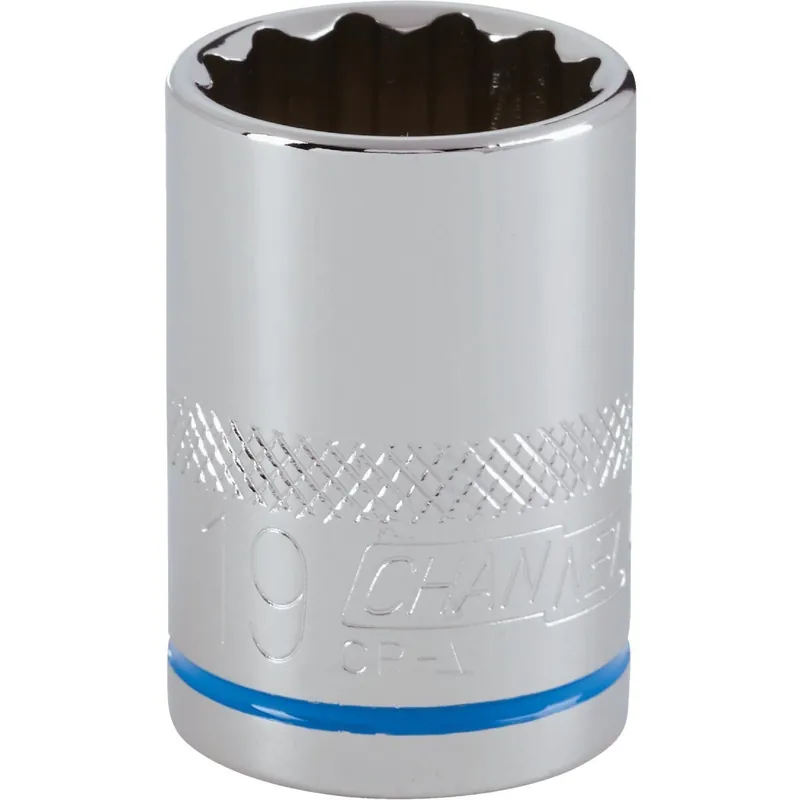 Channellock 397695 1/2 In. Drive 19 mm 12-Point Shallow Metric Socket