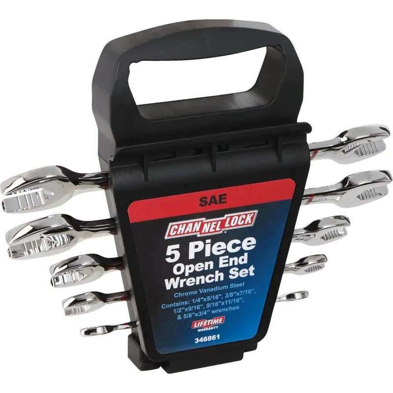 Channellock 346861 Standard Open End Wrench Set (5-Piece)