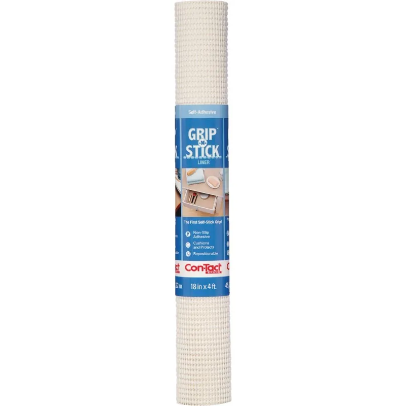 Con-Tact 04F-18C52-06 Grip-N-Stick 18 In. x 4 Ft. Self-Adhesive Shelf Liner