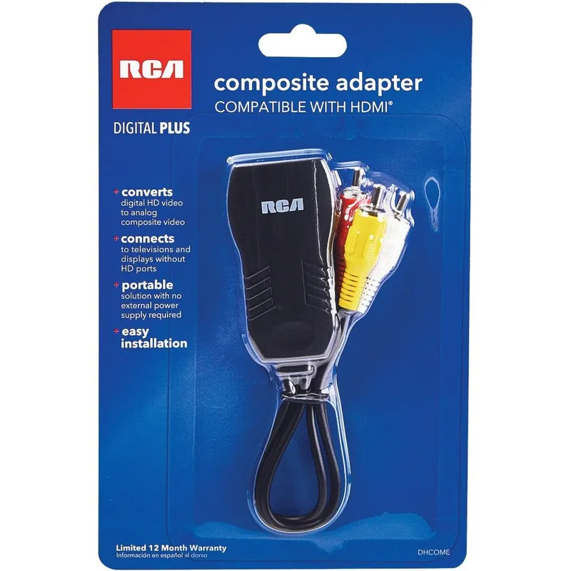 RCA DHCOME RCA Female HDMI to Male Composite HDMI Adapter