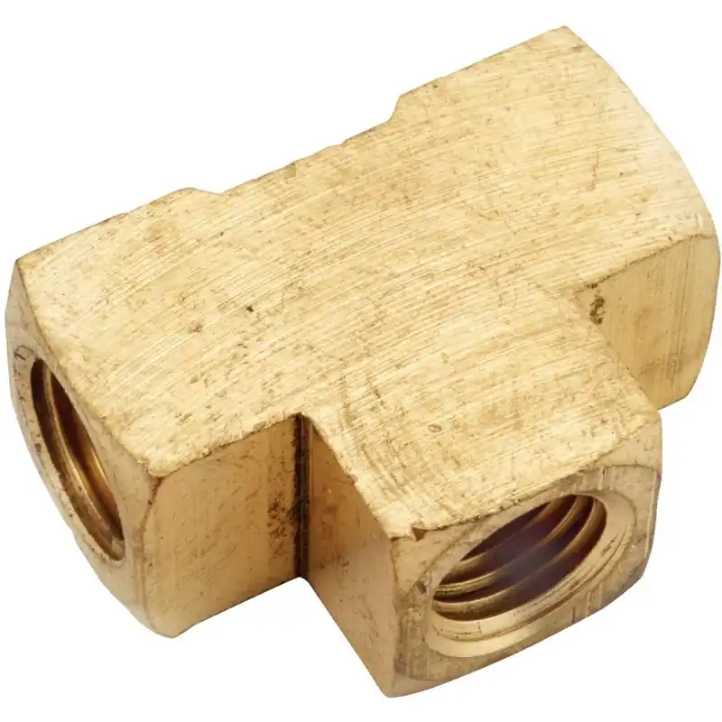 Anderson Metals 756101-06 3/8 In. Yellow Brass Tee
