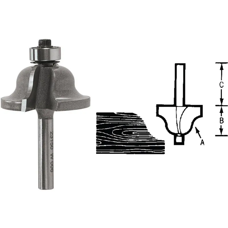 Vermont American 23150 Roman Carbide Tip 1/4 In. Ogee Bit