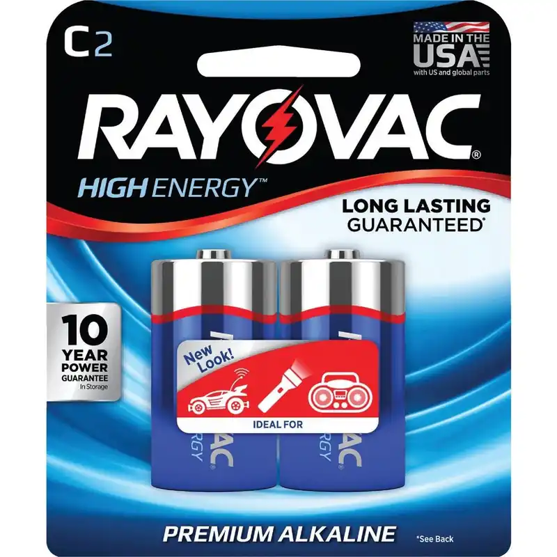 Rayovac 814-2GENK High Energy C Alkaline Battery (2-Pack)