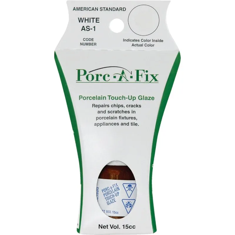 Fixture-Fix AS-1 Porc-A-Fix American Standard White High Gloss Porcelain Touch-up Paint 15cc
