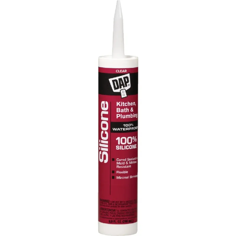 DAP 08648 Kitchen And Bath 100% Silicone Sealant Clear