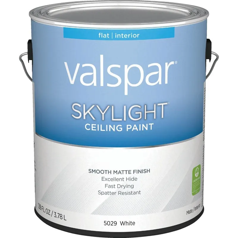 Valspar 028.0015029.007 Skylight Latex Matte Flat Ceiling Paint Soft White 1 Gal.