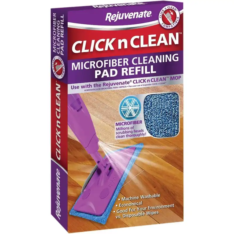 Rejuvenate RJCLICKMOPCLEAN Click n Clean 9 In. Microfiber Cleaning Pad