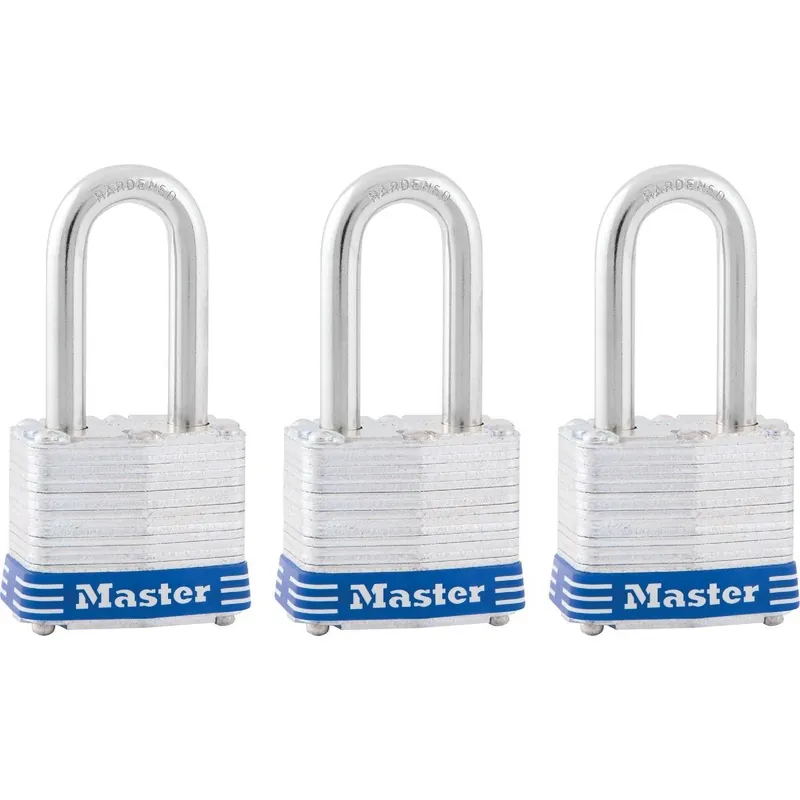 Master Lock 3TRILF Keyed Padlock 1-9/16 In. Laminated Steel (3-Pack) Replacement MPN