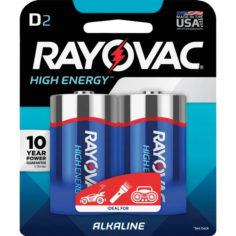 Rayovac 813-2TGENK ROV813-2T GENK Power D Alkaline Battery (2-Pack)