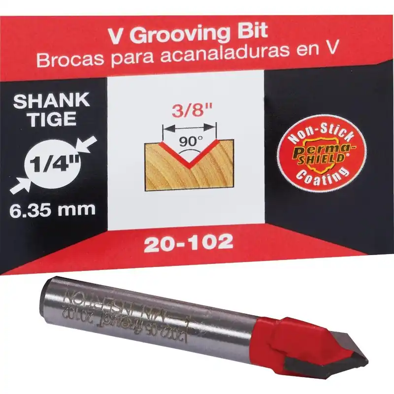 Freud 20-102 Carbide Tip 3/8 In. V-Groove Bit