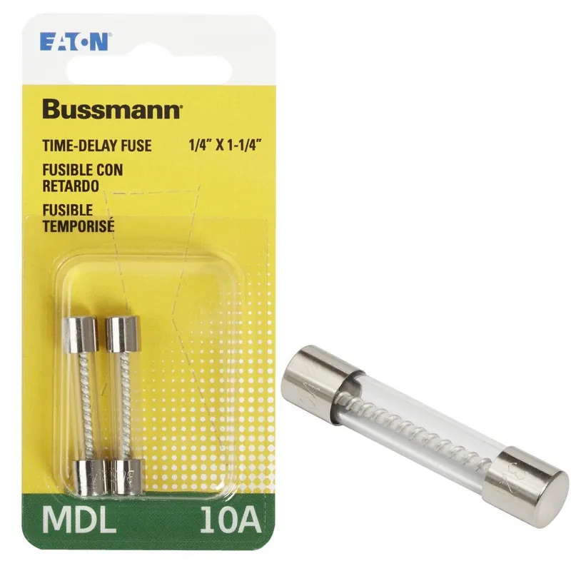 Bussmann BP/MDL-10 Bussmann 10A MDL Glass Tube Electronic Fuse (2-Pack)