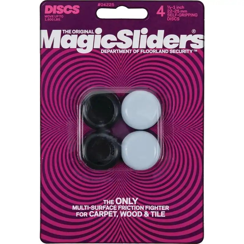 Magic Sliders 04225 Furniture Glide 7/8 In Round Grip Tip (4-Pack)