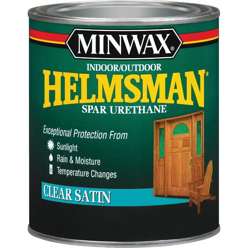 Minwax 63205444 Helmsman Satin Clear Spar Urethane 1 Qt.
