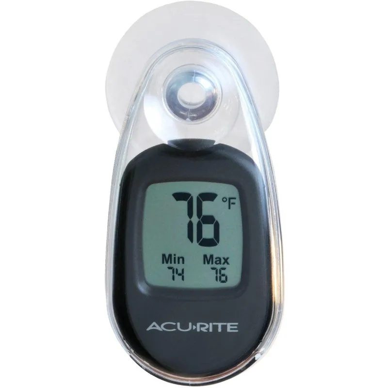 Acurite 00318A1 Black Window Thermometer -4 deg F to 158 deg Fahrenheit