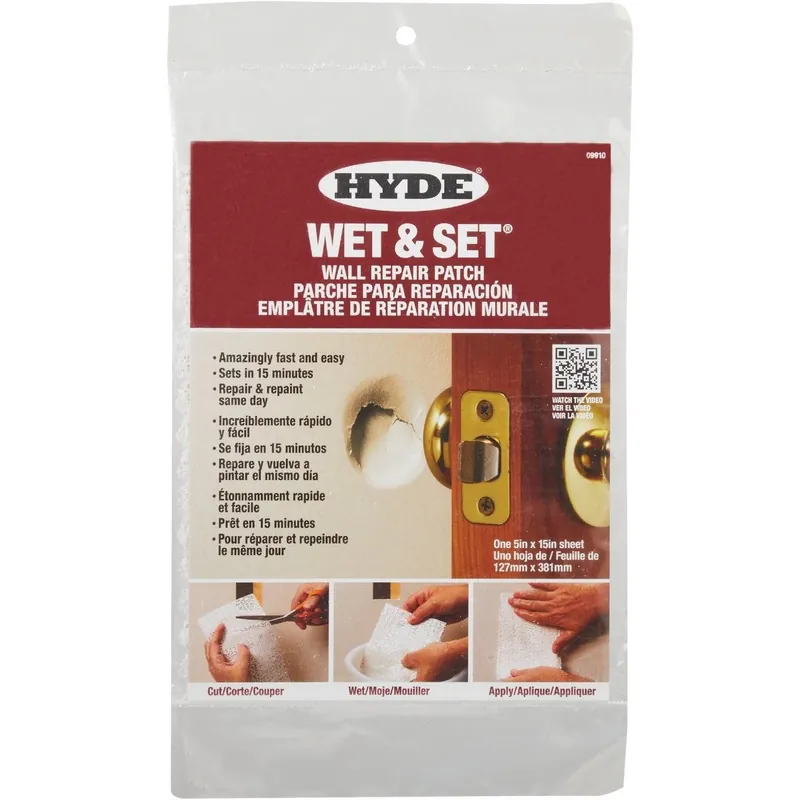 Hyde 09910 Wet & Set 5 In. x 15 In. Wall & Ceiling Drywall Patch