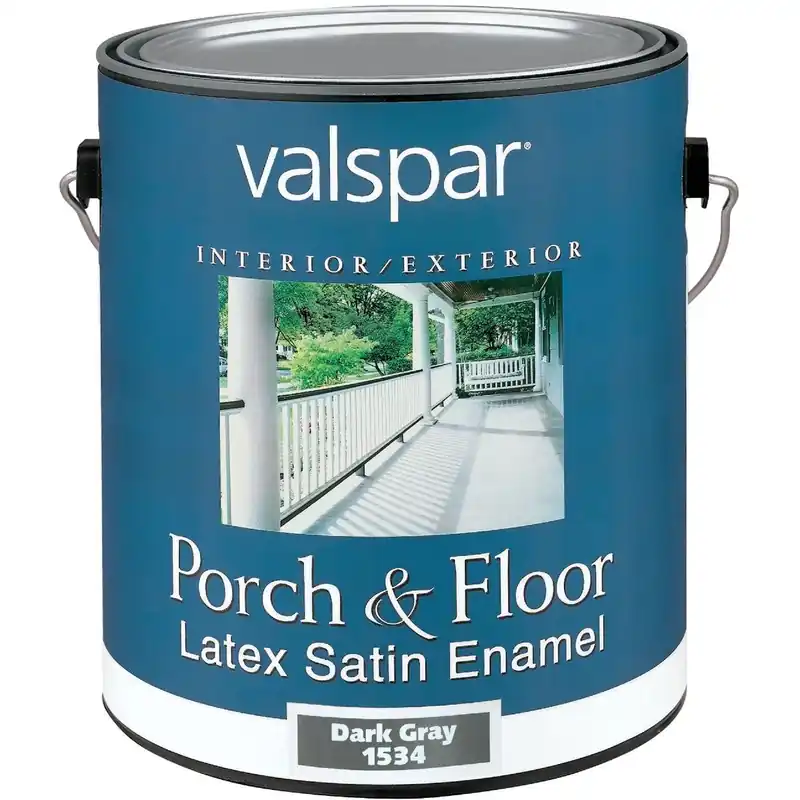 Valspar 027.0001534.007 Dark Gray Self Priming Latex Satin Porch & Floor Enamel