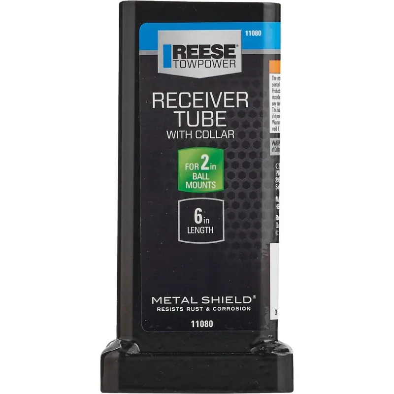 Reese Towpower 11080 Receiver Tube 6 In. x 2 In. with Collar