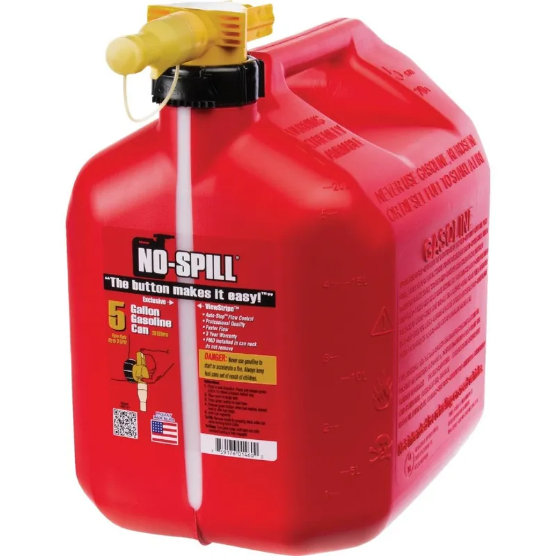 No-Spill 1460 ViewStripe 5 Gal. Plastic Gasoline Fuel Can