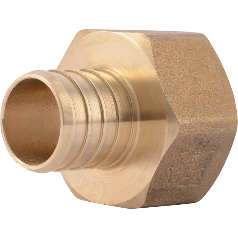SharkBite UC094LFA 1 In. Barb x 1 In. FIP Brass PEX Adapter