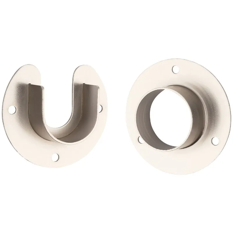 National S822082 Stanley Home Designs 1-5/16 In. Zinc Closet Rod Socket Satin Nickel (2-Pack)