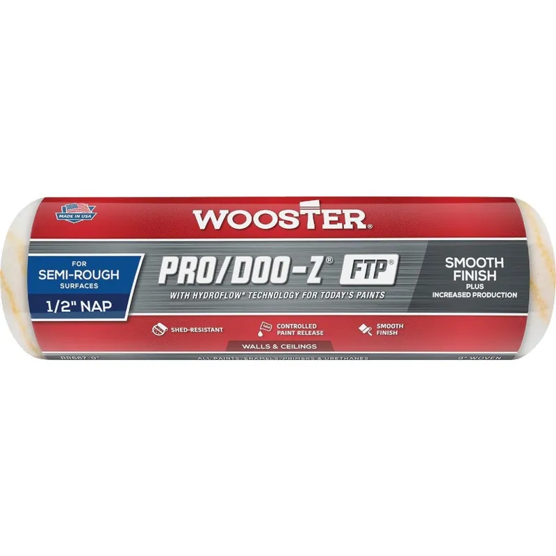 Wooster Brush RR667-9 Wooster Pro/Doo-Z FTP 9 In. x 1/2 In. Woven Fabric Roller Cover