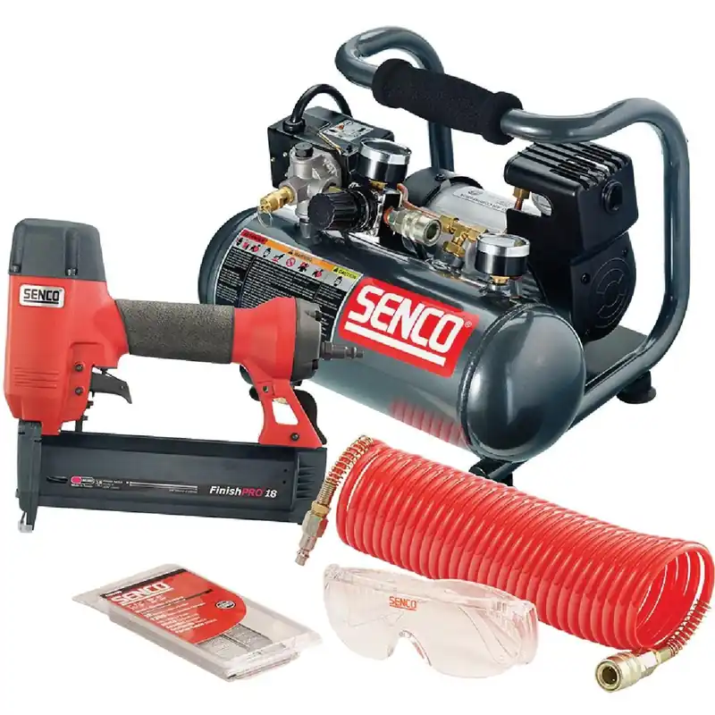 Senco PC0947 FinishPro 18-Gauge Brad Nailer and 1-Gallon Compressor Combo Kit