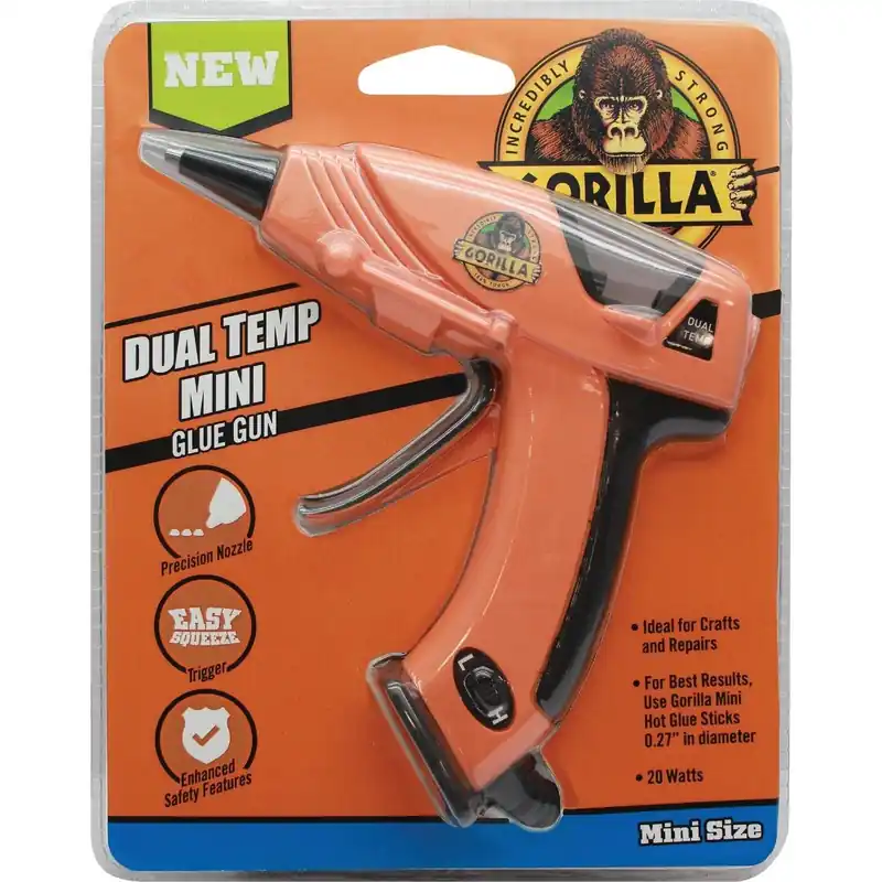 Gorilla Glue 8401502 Gorilla Dual-Temperature Mini Glue Gun