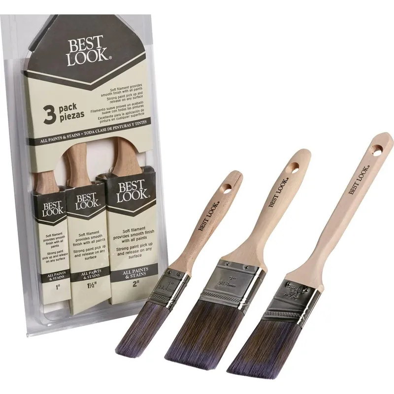 Best Look 789604 Polyester Paint Brush Set (3-Piece)