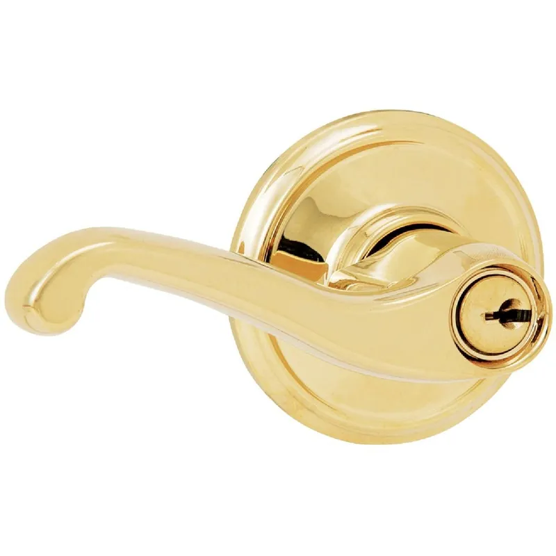 Schlage F51VFLA505 Ultima Brass Flair Entry Door Lever