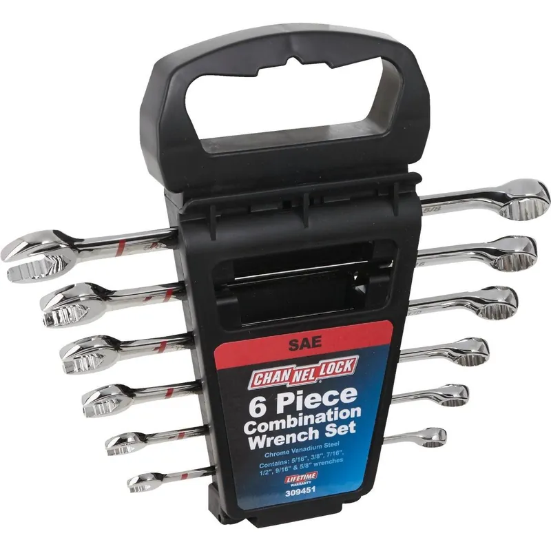Channellock 309451 Standard 12-Point Combination Wrench Set (6-Piece)