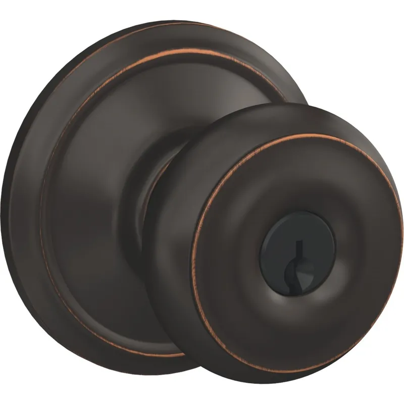 Schlage F51VGEO716 Georgian Aged Bronze Entry Door Knob