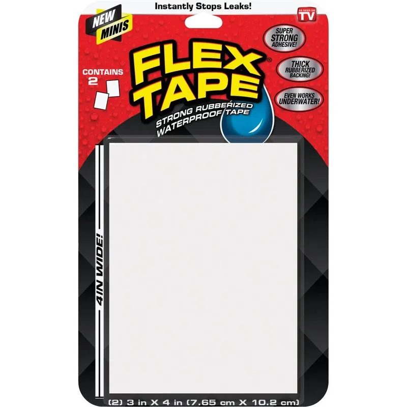 Flex Tape TFSWHTMINI Mini Repair Tape 3 In. x 4 In. White