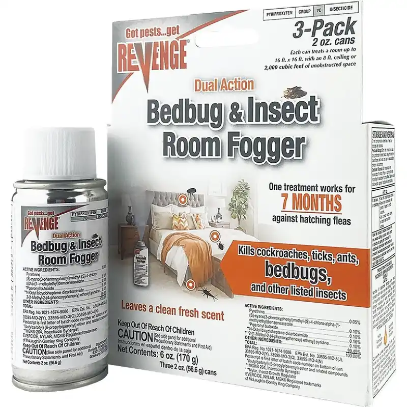Bonide 4673 Dual Action Bedbug Indoor Insect Fogger (Three-Pack)