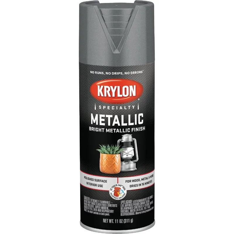 Krylon K01403777 Metallic 11 Oz. Flat Spray Paint Dull Aluminum