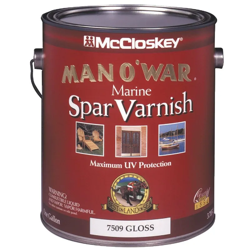 McCloskey 080.0007509.007 Man O'War Gloss Spar Marine Interior & Exterior Varnish Gallon