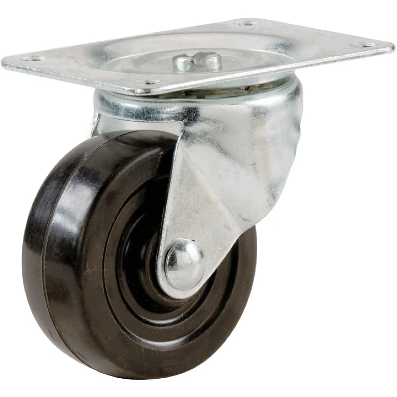 Shepherd Hardware 9787 5 In. General-Duty Soft Rubber Swivel Plate Caster