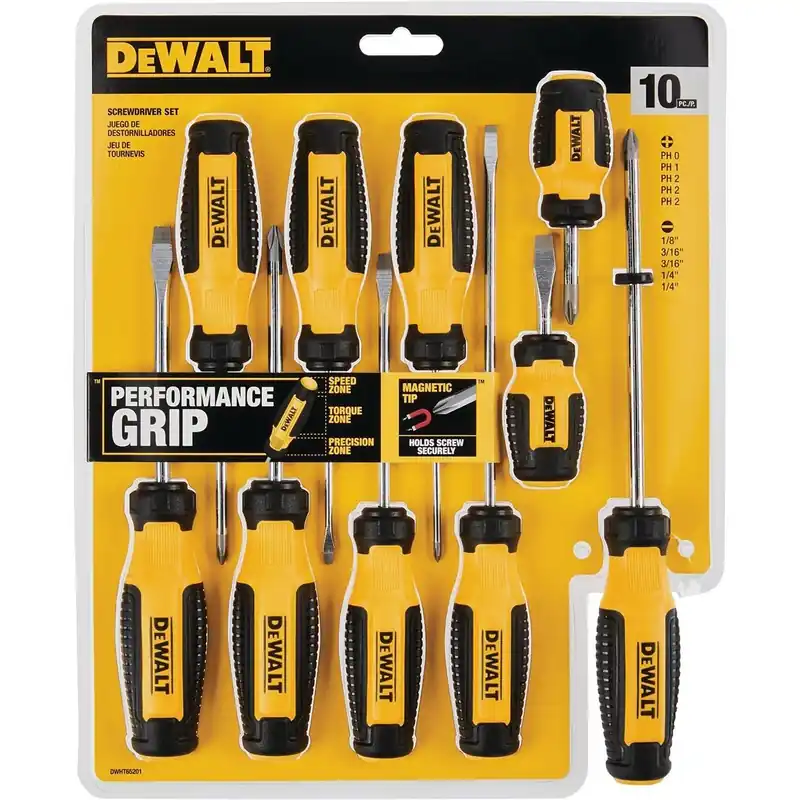 DeWalt DWHT65201 Fixed Bar Screwdriver Set 10-Piece