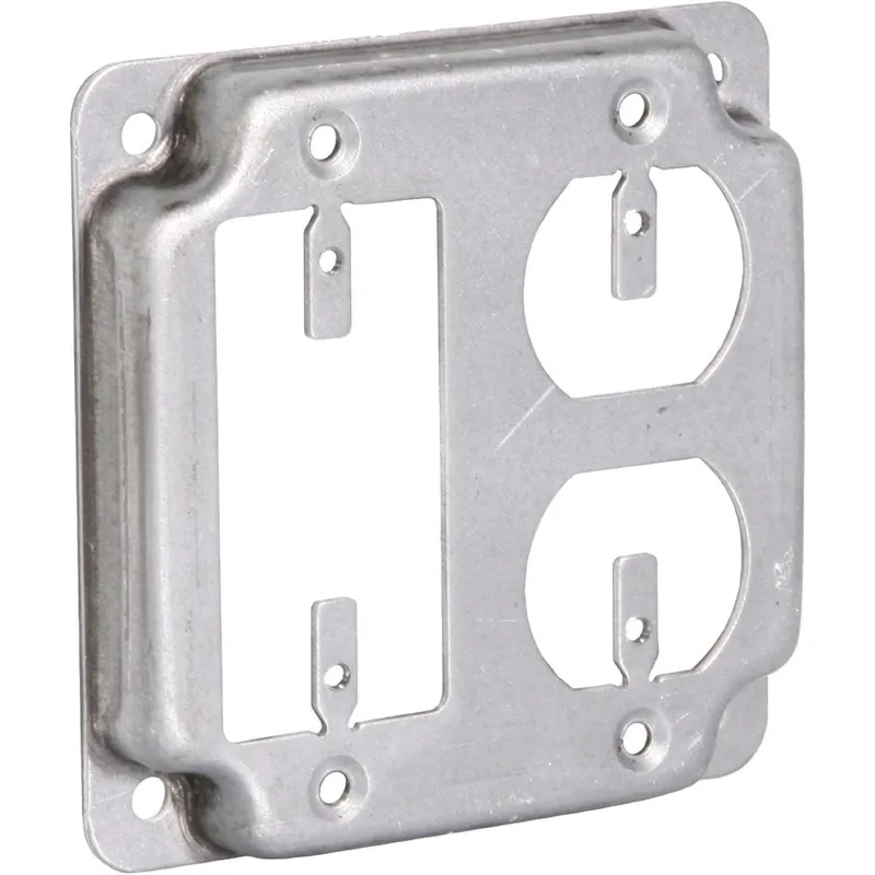 Southwire G1951-UPC GFI Outlet and Duplex Outlet Power 4 In. x 4 In. Square Device Cover