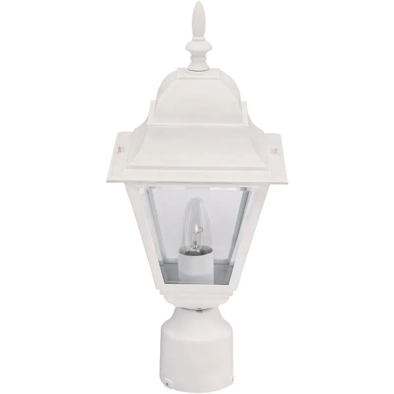Home Impressions IOL13WH White Incandescent Post Light Fixture