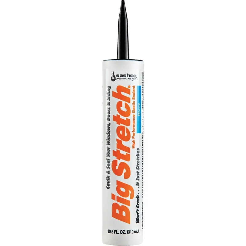 Sashco 10004 Big Stretch 10.5 Oz. Acrylic Elastomeric Caulk Black